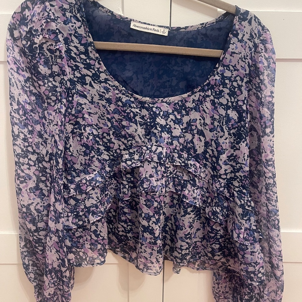 Blue and purple blouse
